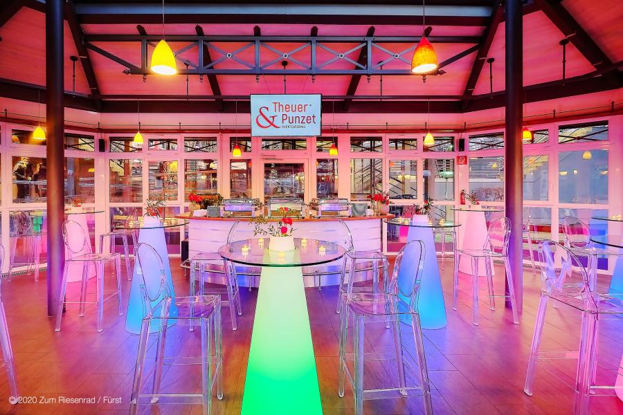 Stehtisch, Peak mit LED-Beleuchtung - Variante: Single