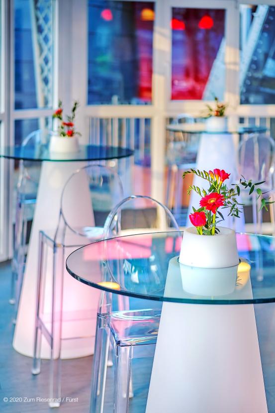 Stehtisch, Peak mit LED-Beleuchtung - Variante: Single