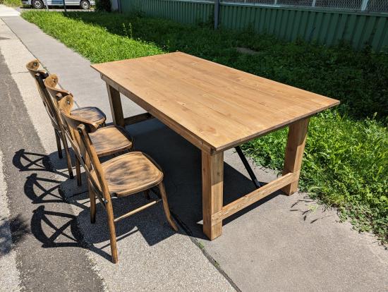 Cottage Tisch, eckig, braun