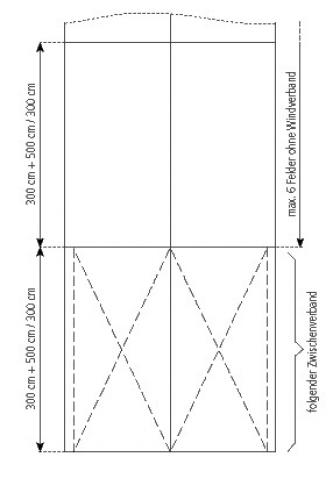 Festzelt - Breite: 4 m - L�nge:  9 m - Seitenh�he: 3 m - Firsth�he: 3,65 m