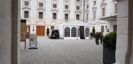 Festzelt - Breite: 6 m - Seitenhhe: 3 m - Firsthhe: 3,98 m