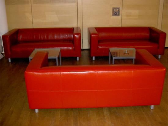 Couchtisch mit Glasplatte, 55 x 55 cm, grau