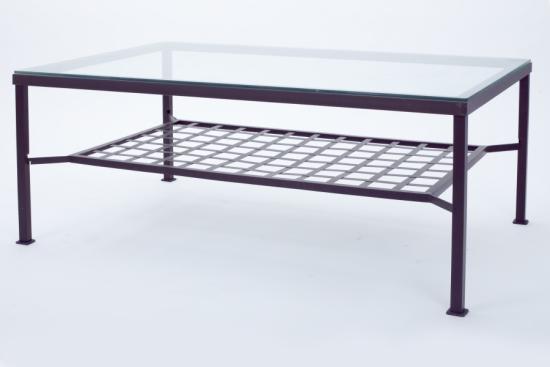Couchtisch mit Glasplatte, schwarz - Gr��e: 68 x 68 cm