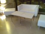Couchtisch, Niro - Gre: 60 x 60 cm - Platte: wei 