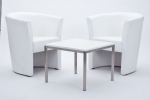 Couchtisch, Niro - Gre: 60 x 60 cm - Platte: wei 