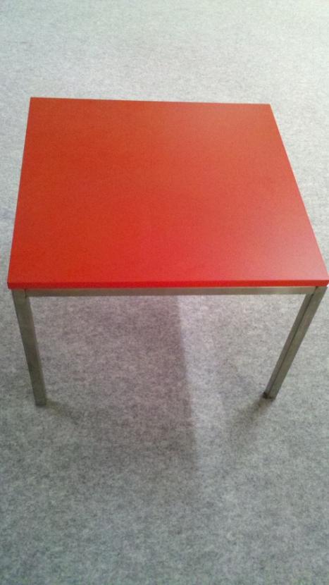 Couchtisch, Niro - Gr��e: 60 x 60 cm - Platte: rot