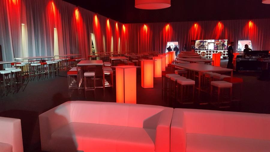 Couchtisch, Niro - Gr��e: 60 x 60 cm - Platte: rot