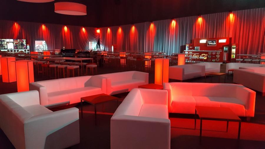 Couchtisch, Niro - Gr��e: 60 x 60 cm - Platte: rot