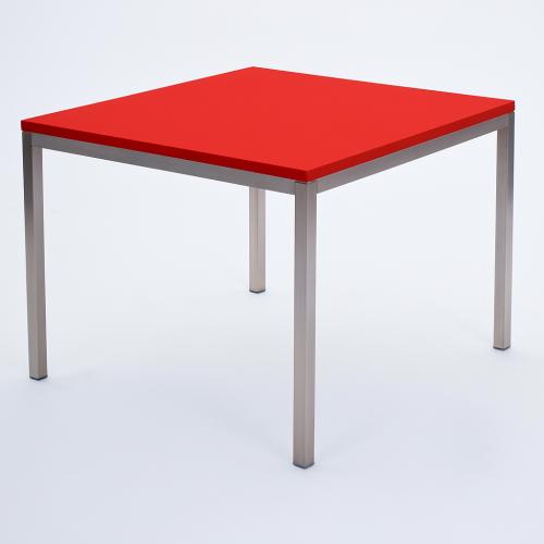 Couchtisch, Niro - Gr��e: 60 x 60 cm - Platte: rot
