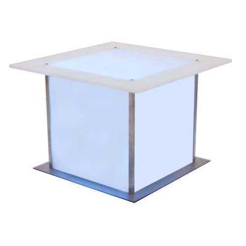 Couchtisch, Plexi, mit LED-Beleuchtung