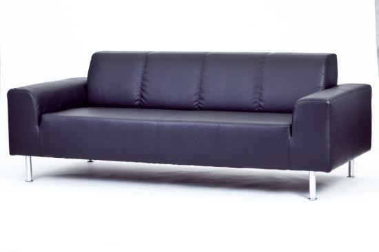Ledersofa mit abgesetzter Seitenlehne