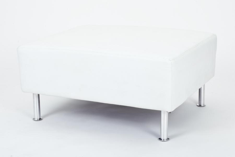 Lederhocker, 71 x 86 cm - Farbe: wei�