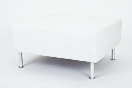 Lederhocker, 71 x 86 cm - Farbe: wei�