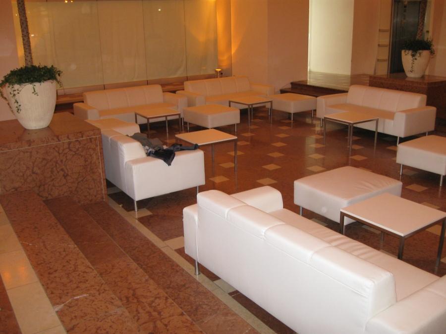 Lederhocker, 71 x 86 cm - Farbe: wei�