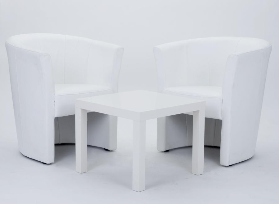 Lederfauteuil, runde Lehne, wei�