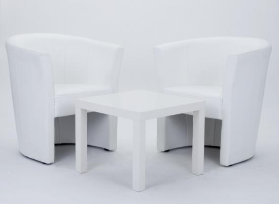 Lederfauteuil, runde Lehne, wei�