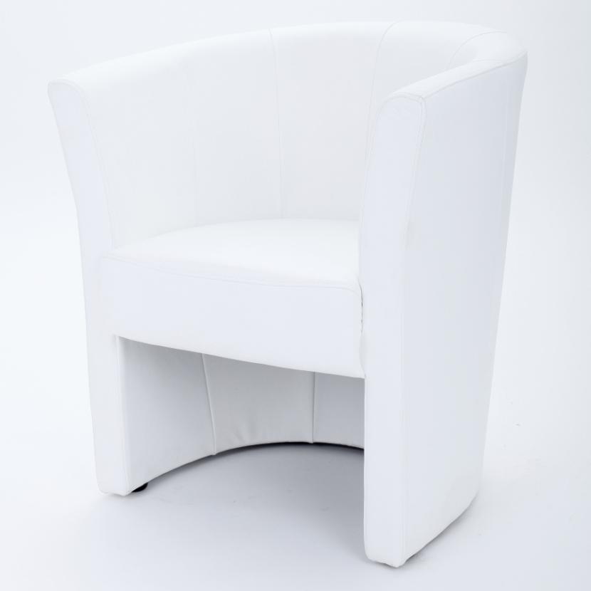 Lederfauteuil, runde Lehne, wei�