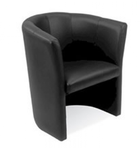 Lederfauteuil, runde Lehne