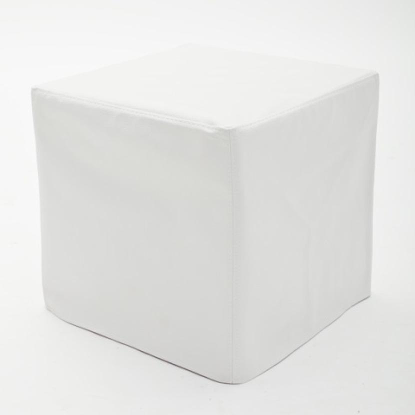 Sitzw�rfel, 40 x 40 cm - Variante: Leder, wei�