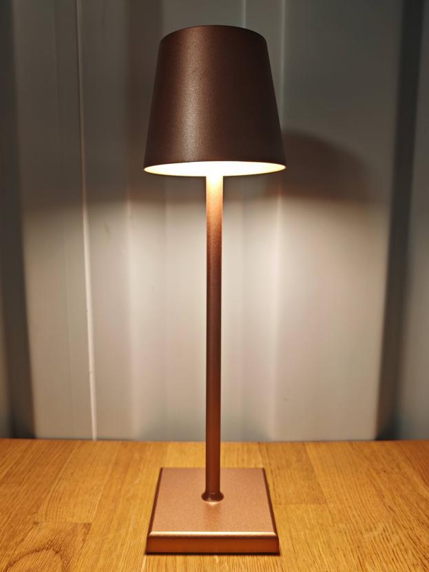 Tischlampe - Farbe: Bronze - Licht: Warmwei�
