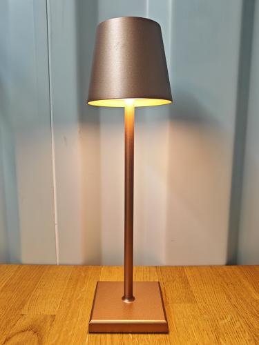 Tischlampe - Farbe: Bronze - Licht: Warmwei�