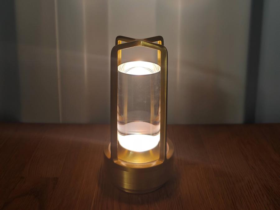 Tischlampe, Vintage - Farbe: Gold