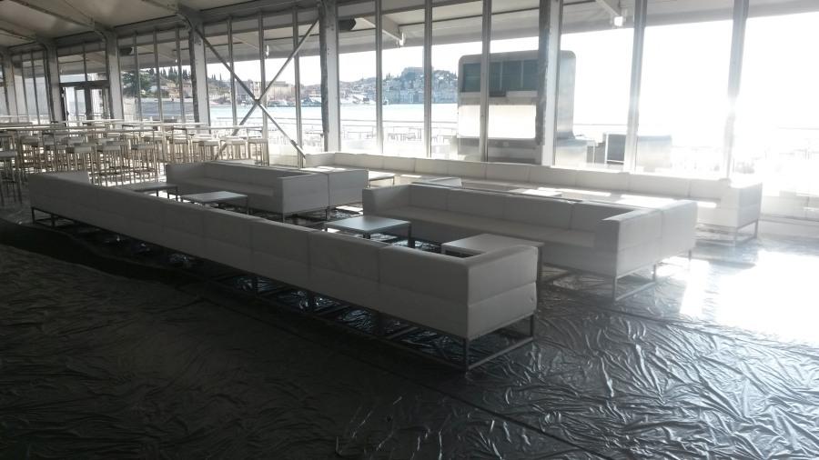 Sofamodul - Model: Ecklehne - �berzug: wei�es Kunstleder