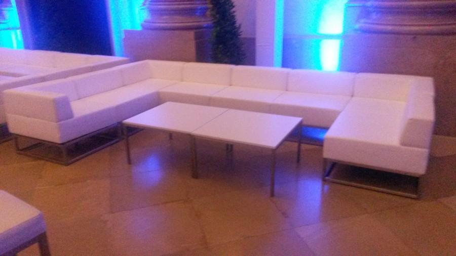 Sofamodul - Model: Ecklehne - �berzug: wei�es Kunstleder