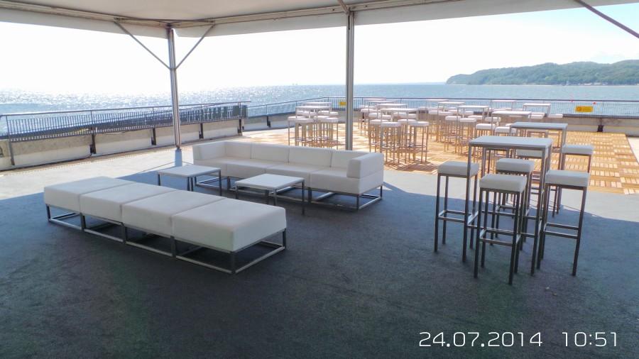 Sofamodul - Model: Ecklehne - �berzug: wei�es Kunstleder