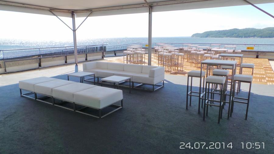 Sofamodul - Model: Ecklehne - �berzug: wei�es Kunstleder