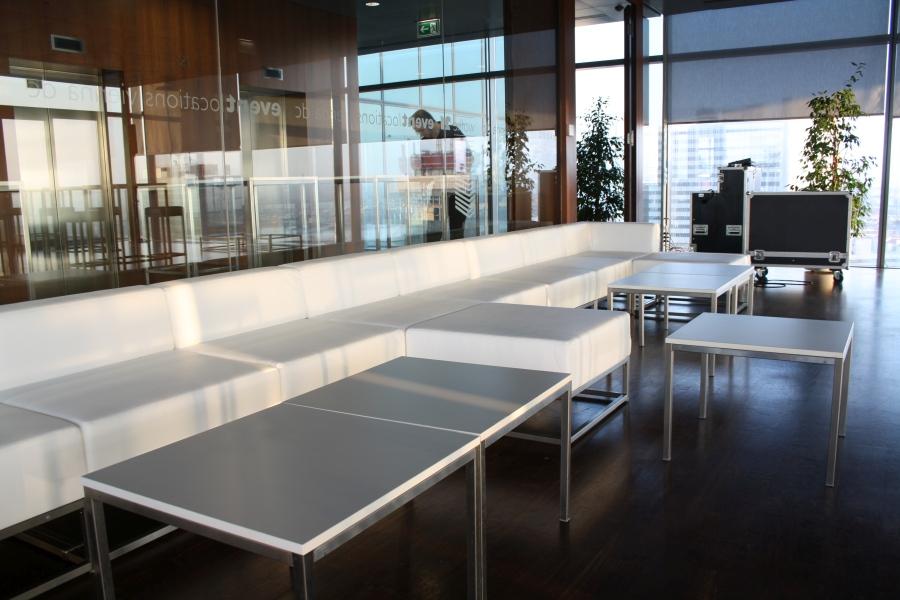 Sofamodul - Model: Ecklehne - �berzug: wei�es Kunstleder