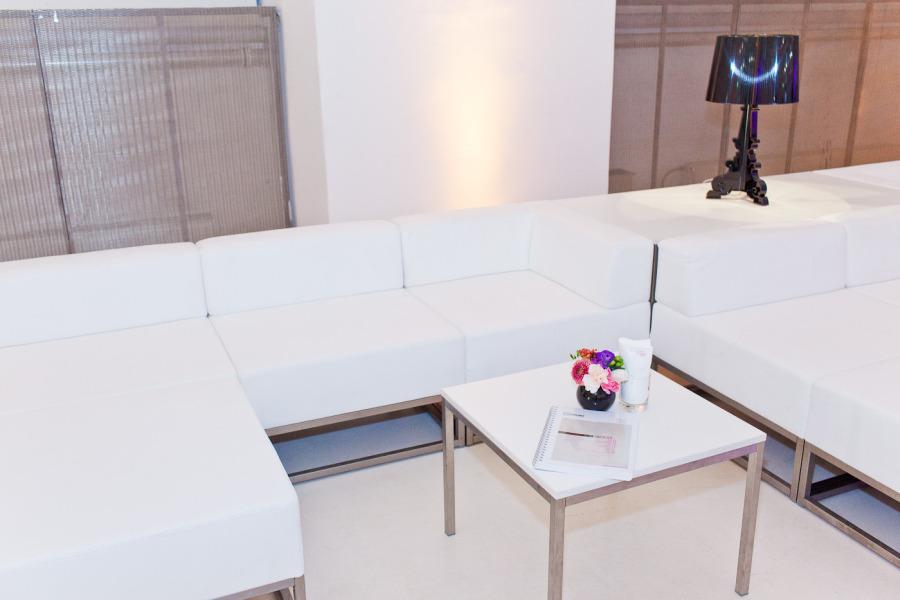 Sofamodul - Model: Ecklehne - �berzug: wei�es Kunstleder