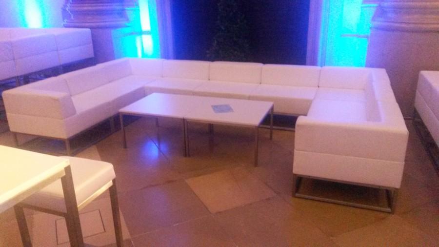 Sofamodul - Model: R�ckenlehne - �berzug: wei�es Kunstleder