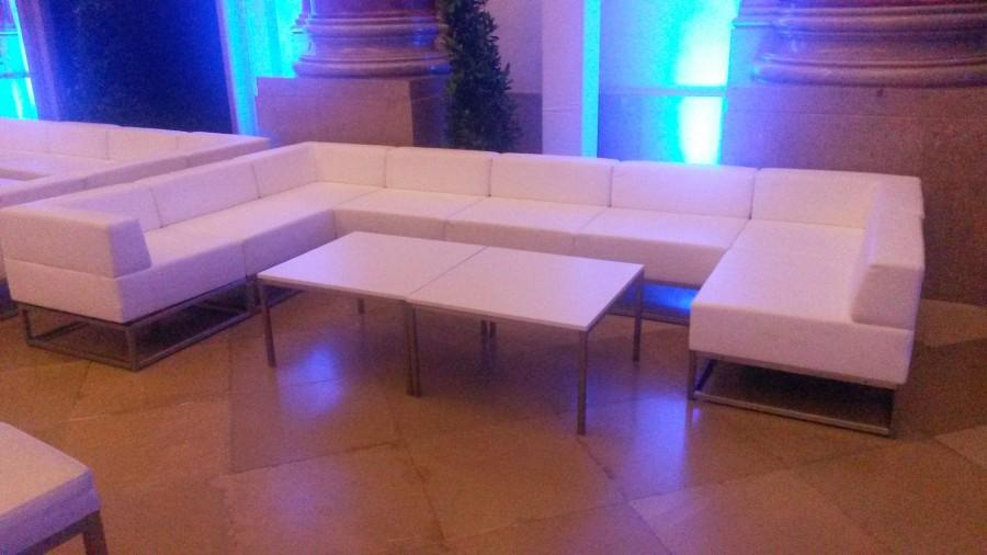 Sofamodul - Model: R�ckenlehne - �berzug: wei�es Kunstleder