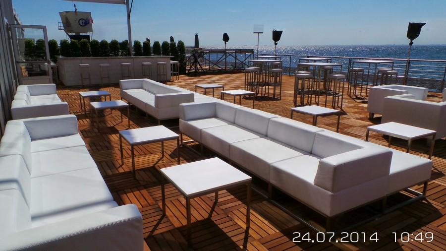 Sofamodul - Model: R�ckenlehne - �berzug: wei�es Kunstleder