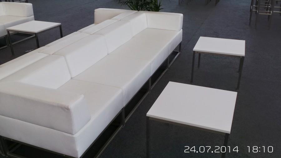 Sofamodul - Model: R�ckenlehne - �berzug: wei�es Kunstleder