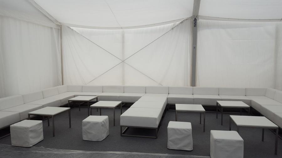 Sofamodul - Model: R�ckenlehne - �berzug: wei�es Kunstleder