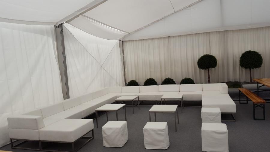 Sofamodul - Model: R�ckenlehne - �berzug: wei�es Kunstleder