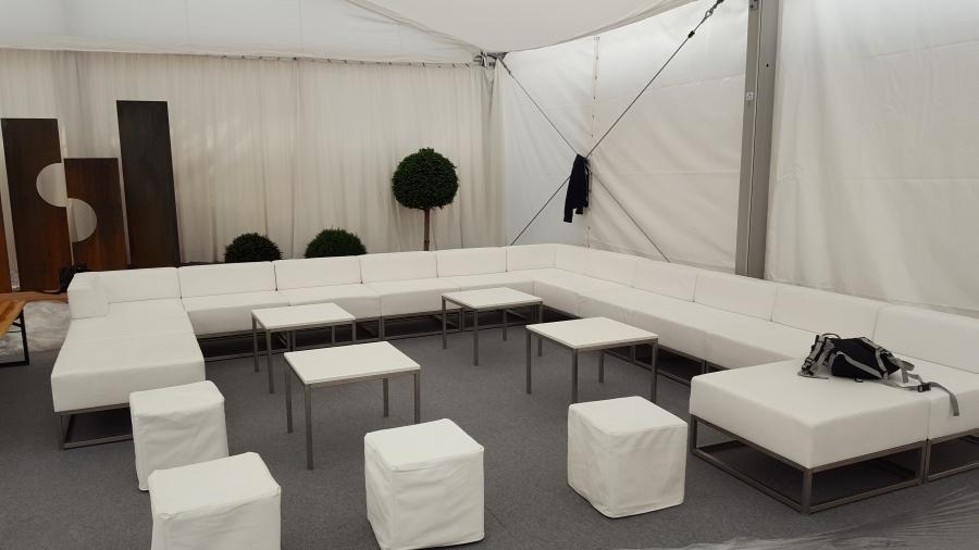 Sofamodul - Model: R�ckenlehne - �berzug: wei�es Kunstleder