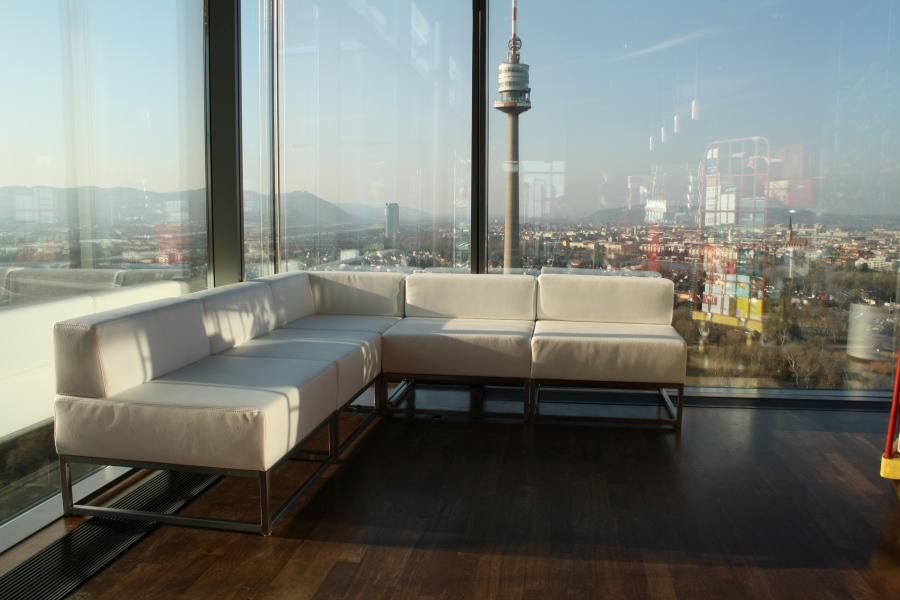 Sofamodul - Model: R�ckenlehne - �berzug: wei�es Kunstleder