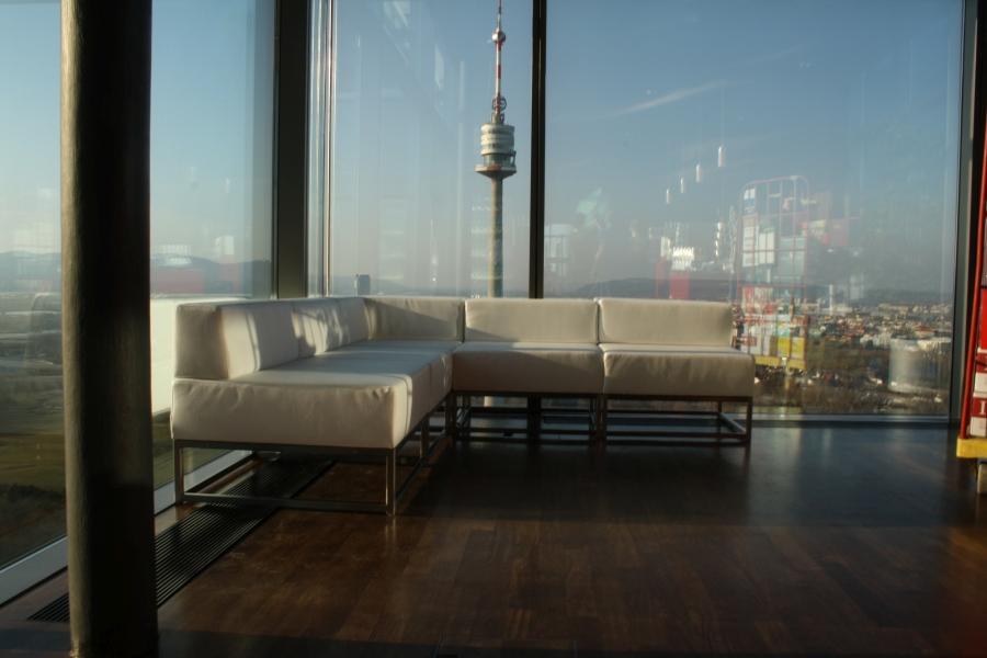 Sofamodul - Model: R�ckenlehne - �berzug: wei�es Kunstleder