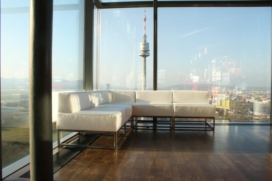 Sofamodul - Model: R�ckenlehne - �berzug: wei�es Kunstleder