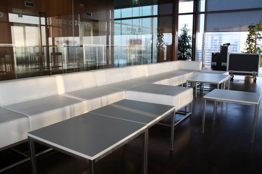 Sofamodul - Model: R�ckenlehne - �berzug: wei�es Kunstleder