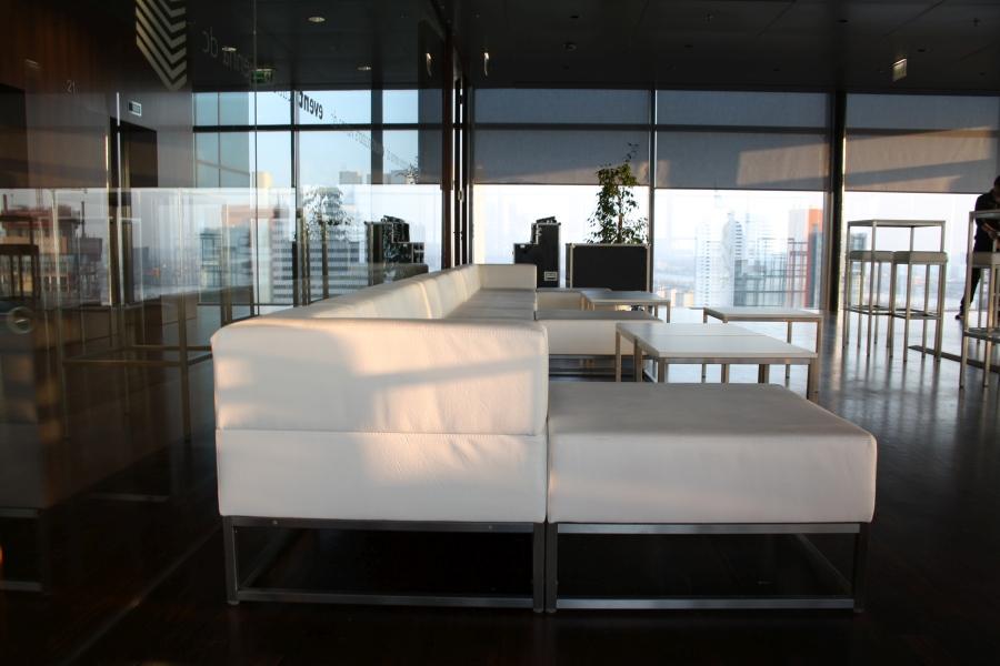 Sofamodul - Model: R�ckenlehne - �berzug: wei�es Kunstleder