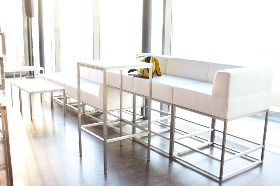 Sofamodul - Model: R�ckenlehne - �berzug: wei�es Kunstleder