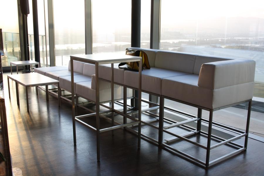 Sofamodul - Model: R�ckenlehne - �berzug: wei�es Kunstleder