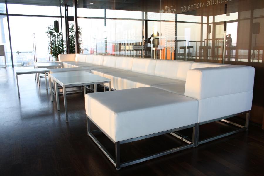 Sofamodul - Model: R�ckenlehne - �berzug: wei�es Kunstleder