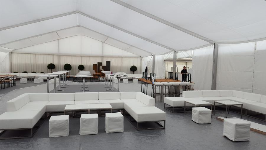 Sofamodul - Model: Hocker - �berzug: wei�es Kunstleder