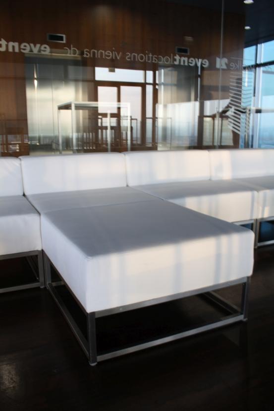 Sofamodul - Model: Hocker - �berzug: wei�es Kunstleder