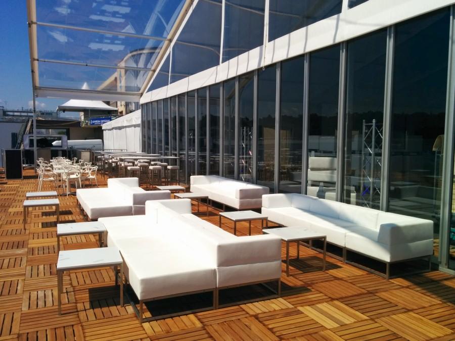 Sofamodul - Model: Hocker - �berzug: wei�es Kunstleder